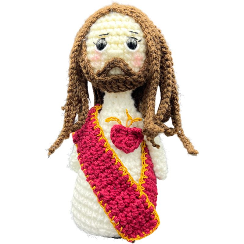 Sacred Heart Of Jesus Crochet Doll