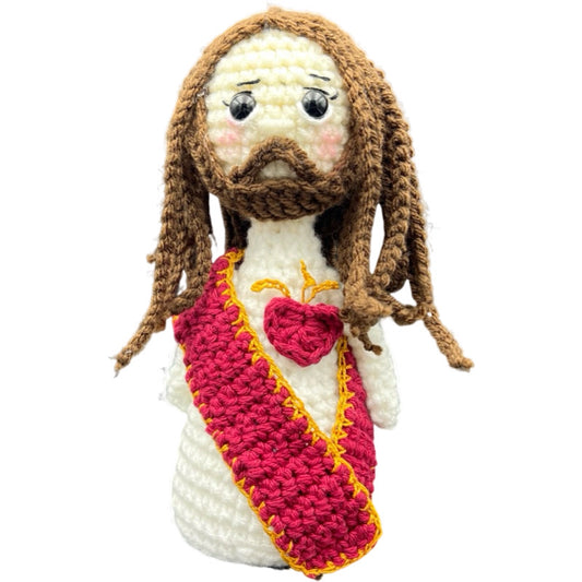 Sacred Heart Of Jesus Crochet Doll